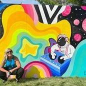 Breakaway Music Festival Live Painting Mural  . % Meg Wagler tarafından hazırlanan Sokak Sanatı, Tablo, Ola, lar, Sanat Yönetmenliği, Dijital İllüstras, Ve on projesi - 08.29.2024