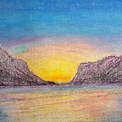 My project for course: Landscapes with Oil Pastels and Crayons: Playing with Light. Traditional illustration, Fine Arts, Pencil Drawing, Drawing, and Artistic Drawing project by Christian Pierini - 08.30.2024