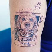 Chispita Portrait.. Een project van  Tatoeageontwerp van Eduardo Baca Suárez - 25.07.2024