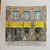 My project for course: Watercolor Urban Illustration: Portray your City. Un progetto di Pittura, Disegno, Pittura ad acquerello e Illustrazione architettonica di marissa_f - 30.08.2024