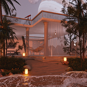 Mi proyecto del curso: Render de escenas 3D fotorrealistas con Blender, Playa Fantástica. 3D, 3D Modeling, Digital Architecture, 3D Design, and ArchVIZ project by Inés Granizo Esteban - 09.02.2024