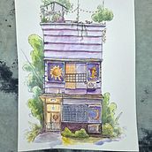 My project for course: Expressive Architectural Sketching with Colored Markers. Projekt z dziedziny Sketching,  R, sunek,  R, sunek architektoniczn, Sketchbook,  R i sunek atramentem użytkownika hapidragon - 06.08.2024