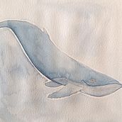 Mi proyecto del curso: Técnicas de ilustración naturalista: ballenas en acuarela. Fine Arts, Painting, Watercolor Painting, and Naturalistic Illustration project by Ana María Guiulfo - 08.31.2024
