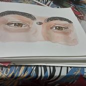 Mi proyecto del curso: Dibujos con acuarela: cómo pintar ojos expresivos. Fine Arts, Painting, Watercolor Painting, and Portrait Drawing project by Gretel Perez - 08.31.2024