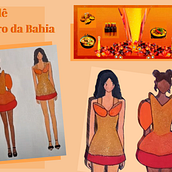 Dendê, o ouro da Bahia. Un progetto di Fashion design, Disegno a matita, Disegno, Disegno artistico e Illustrazione di moda di Clara Alves - 28.08.2024