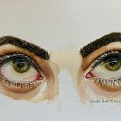 Mein Abschlussprojekt für den Kurs: Aquarell-Zeichnungen: Wie man ausdrucksstarke Augen malt. Fine Arts, Painting, Watercolor Painting, and Portrait Drawing project by wilbrecht1808 - 09.01.2024