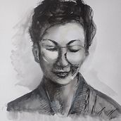 Mi proyectro del curso: Pintura artística con tinta china Ein Projekt aus dem Bereich Traditionelle Illustration, Bildende Künste, Malerei, Bleistiftzeichnung, Porträtzeichnung, Artistische Zeichnung, Illustration mit Tinte und Motion Graphics von pedrosalasr - 01.09.2024