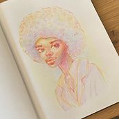 Mijn project van de cursus: Teken levendige portretten met kleurpotloden. Un progetto di Disegno con matite colorate, Disegno, Disegno di ritratti e Sketchbook di samsamara - 02.09.2024