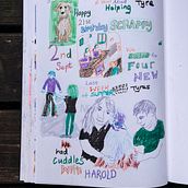 Diary page. Een project van Traditionele illustratie van Theresa Forrest - 02.09.2024