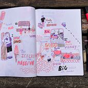 Diary page. Een project van Traditionele illustratie van Theresa Forrest - 04.09.2024