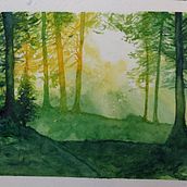 My project for course: Dreamy Watercolor Landscapes: Paint with Light. Painting, and Watercolor Painting project by lifeisalldynamics - 09.05.2024