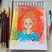 My project for course: Exploratory Sketchbook: Find Your Drawing Style. Sketching, Creativit, Drawing, Traditional illustration, Watercolor Painting, Gouache Painting, and Sketchbook project by gaelster - 09.05.2024