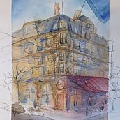 My project for course: Architectural Sketching with Watercolor and Ink. Drawing, Watercolor Painting, Architectural Illustration, Sketchbook, Ink Illustration, and Sketching project by Linda Veronese - 09.05.2024