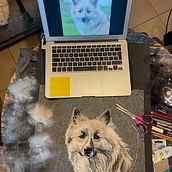 My first project is a felted portrait of our icelandic sheepdog 🐶. Arts, and Crafts project by Josefina Morell - 09.03.2024
