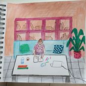 My project for course: Exploratory Sketchbook: Find Your Drawing Style. Un progetto di Bozzetti, Creatività, Disegno, Illustrazione tradizionale, Pittura ad acquerello, Pittura gouache e Sketchbook di Stella Georgaki - 02.09.2024