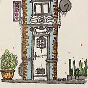 Mi proyecto del curso: Dibujo arquitectónico expresivo con marcadores de colores. Esboçado, Desenho, Ilustração arquitetônica, Sketchbook e Ilustração com tinta projeto de Adán Faith - 06.09.2024