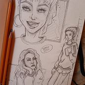Il mio progetto del corso: Ritratto su blocco da disegno: esplora il volto umano. Artistic Drawing, Drawing, Portrait Drawing, Sketchbook, and Sketching project by Daniela Ceccarelli - 08.06.2024