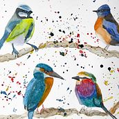 My project for course: Artistic Watercolor Techniques for Illustrating Birds Ein Projekt aus dem Bereich Traditionelle Illustration, Aquarellmalerei, Realistische Zeichnung und Naturalistische Illustration von Jesse - 05.09.2024