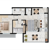 Conjunto Residencial. Architectural Illustration, Architecture, and Digital Architecture project by Felippe Santiago - 09.08.2024