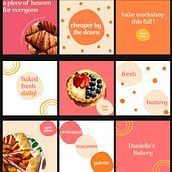 My Bakery - Instagram Posts. Br, ing, Identit, Design, Logo Design, Graphic Design, T, pograph, Design, T, and pograph project by dany_draws - 09.09.2024