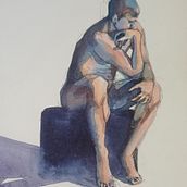 My project for course: The Human Figure in Watercolor. Un proyecto de Bellas Artes, Dibujo anatómico, Dibujo realista, Ilustración tradicional, Pintura y Pintura a la acuarela de Anna - 10.09.2024