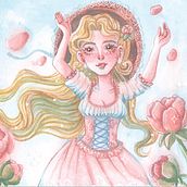 Mi proyecto del curso: La duquesa de las peonias . Digital Illustration, Drawing, Traditional illustration, Painting, and Watercolor Painting project by minetteitze - 08.26.2024