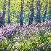 Bluebell woodland setting. Oil Painting project by Colin Clark - 09.11.2024