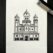 My architectural drawings #2. Un progetto di Illustrazione tradizionale, Architettura, Belle arti, Disegno a matita, Disegno e Disegno artistico di Valérie Ronvel-Blaya - 11.09.2024