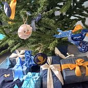 Un Noël en jean recyclés Ein Projekt aus dem Bereich Innendesign, H, werk, Upc und cling von nathalie conreur - 11.09.2024