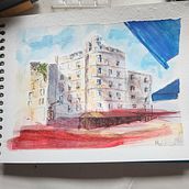 Mi proyecto del curso: Dibujo arquitectónico con acuarela y tinta. Drawing, Watercolor Painting, Architectural Illustration, Sketchbook, Ink Illustration, and Sketching project by Maria Jimenez - 09.11.2024