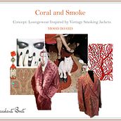 Coral and Smoke Loungewear for my brand Decadent Brat. Fashion Design, Br, ing, Identit, and Digital Illustration project by Aashika Chakrabarti - 09.12.2024