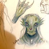 My project for course: Fantasy Drawings in Graphite and Watercolor: A Field Guide. Character Design, Drawing, Painting, Pencil Drawing, Watercolor Painting, and Traditional illustration project by Alaya Idrees - 08.28.2024