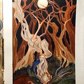 Full Moon Lullaby  Ein Projekt aus dem Bereich Traditionelle Illustration von Panagiota Regkinaki - 12.09.2024