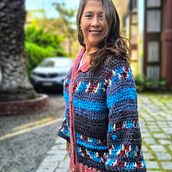 Mi proyecto del curso: Top-down: prendas a crochet de una sola pieza. Crochet, Fashion Design, DIY, Fiber Arts, and Textile Design project by Susana Sepúlveda - 09.11.2024