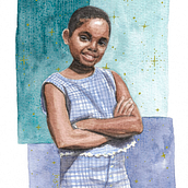 Hydeia Broadbent Portrait. Traditional illustration, Fine Arts, Painting, Watercolor Painting, and Portrait Drawing project by Flávia De Marcos - 09.12.2024