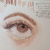 Mi proyecto del curso: Dibujos con acuarela: cómo pintar ojos expresivos. Un proyecto de Bellas Artes, Pintura, Dibujo de Retrato y Pintura a la acuarela de Priscila Pellegrini - 12.09.2024