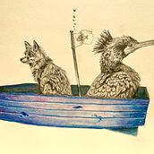 Mein Abschlussprojekt für den Kurs: Fabeltiere mit Graphitstift und Aquarellen zeichnen. Pencil Drawing, Painting, and Watercolor Painting project by henrikeboedler - 09.19.2024