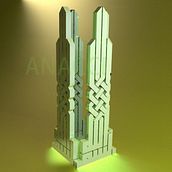 Kufi square. 3D project by Anas Malik - 09.15.2024