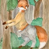 My project for course: Animal Characters in Watercolor for Children’s Books. Fine Arts, Drawing, Traditional illustration, Children's Illustration, Narrative, Painting, and Watercolor Painting project by Bianca Schockenbäumer - 09.15.2024