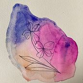 Acuarela y polvo de oro . Fine Arts, Painting, Traditional illustration, and Watercolor Painting project by Elvia MR - 09.15.2024