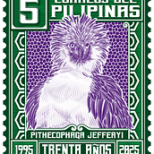 Vintage Stamp inspired featuring The Philippine Eagle. Vector Illustration project by ERLDAN TAPIA - 09.16.2024