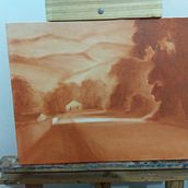 Meu projeto do curso: Pintura de paisagem a óleo: explore o poder da luz. Fine Arts, Traditional illustration, Naturalistic Illustration, Oil Painting, and Pencil Drawing project by r.nunnes29 - 09.16.2024