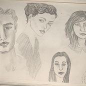 Mi proyecto del curso: Sketchbook de retrato: explora el rostro humano. Artistic Drawing, Drawing, Portrait Drawing, Sketchbook, and Sketching project by Mildrette Lilian Davey Olórtegui - 09.17.2024