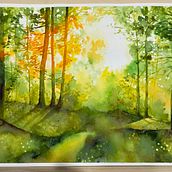 Dreamy watercolour landscapes - paint with light. Watercolor Painting project by Barbra - 09.17.2024