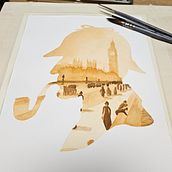 Sherlock Holmes in Aquarell . Traditional illustration, and Painting project by j_koroneko - 09.16.2024