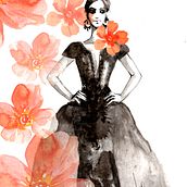 My project for course: Watercolor Fashion Illustration: Silhouette, Color and Flow. Fashion Illustration	, Traditional illustration, and Watercolor Painting project by marsha.litvinova - 09.19.2024