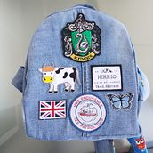 My project for course: Fashion upcycling: Create a backpack with second-hand clothes. Fashion Design, Patternmaking, Dressmaking, Sewing, Upc, cling, and DIY project by rachel1962 - 09.19.2024