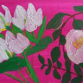 Mi proyecto del curso: Pintura floral expresiva con acrílicos. Un proyecto de Pintura acrílica, Ilustración botánica, Bellas Artes y Pintura de Karen Escobar Muñoz - 20.09.2024