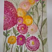 Dahlias - My project for course: Artistic Floral Watercolor: Connect with Nature. Botanical Illustration, Traditional illustration, Watercolor Painting, and Painting project by Silvia Belo Oliveira - 09.18.2024