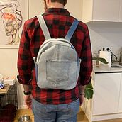 My project for course: Fashion upcycling: Create a backpack with second-hand clothes. Fashion Design, Patternmaking, Dressmaking, Sewing, Upc, cling, and DIY project by vazishta - 09.20.2024